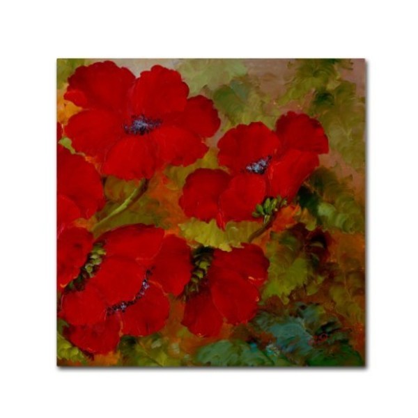 Trademark Fine Art Rio 'Poppies' 2 Panel Art 2, 18x18 MA099B-C1818GG